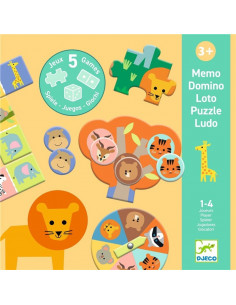 Set de 5 juegos educativos: Animales salvajes